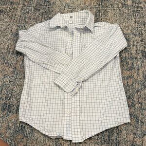 Janie and Jack blue striped button down size 6